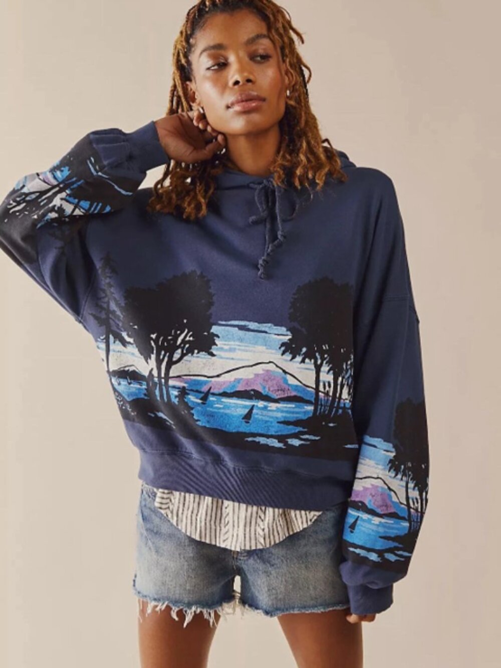 Daydreamer For Free People | Oversized Hoodie Made in USA Sz XS